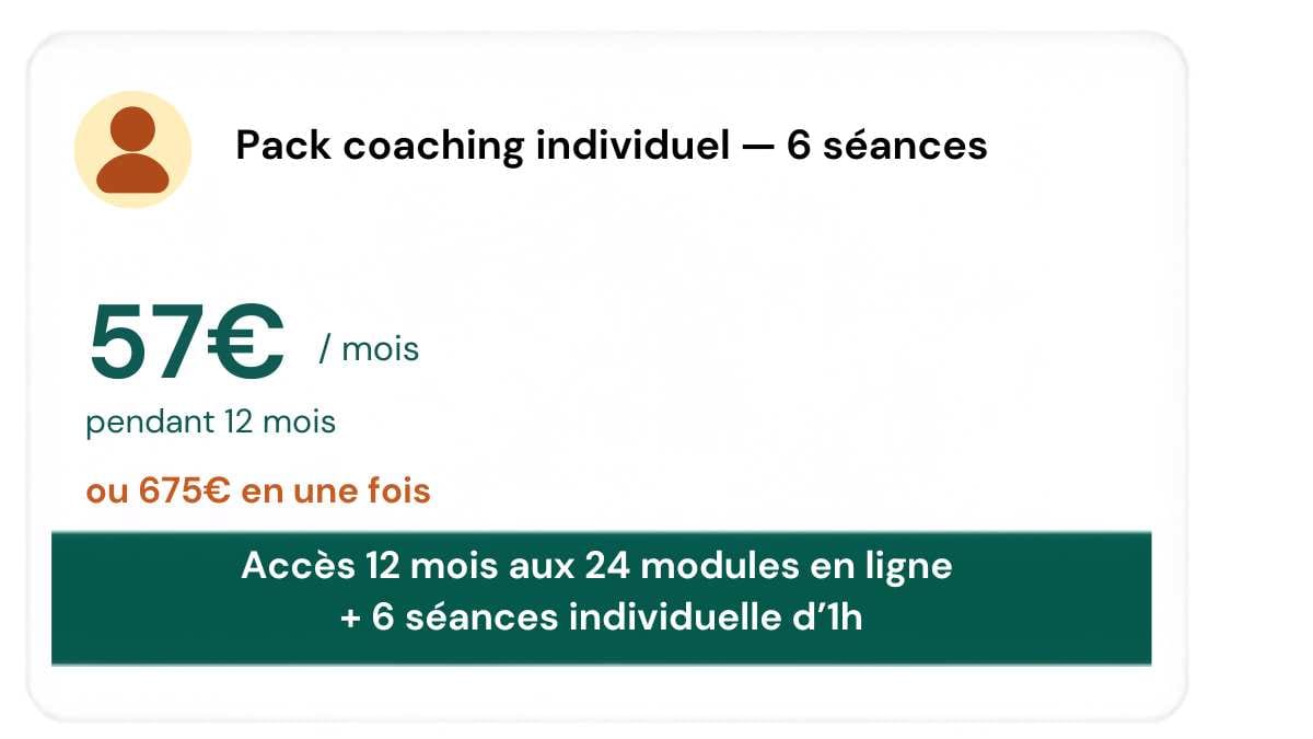 Kiffe ta vie de prof coaching individuel 6 séances