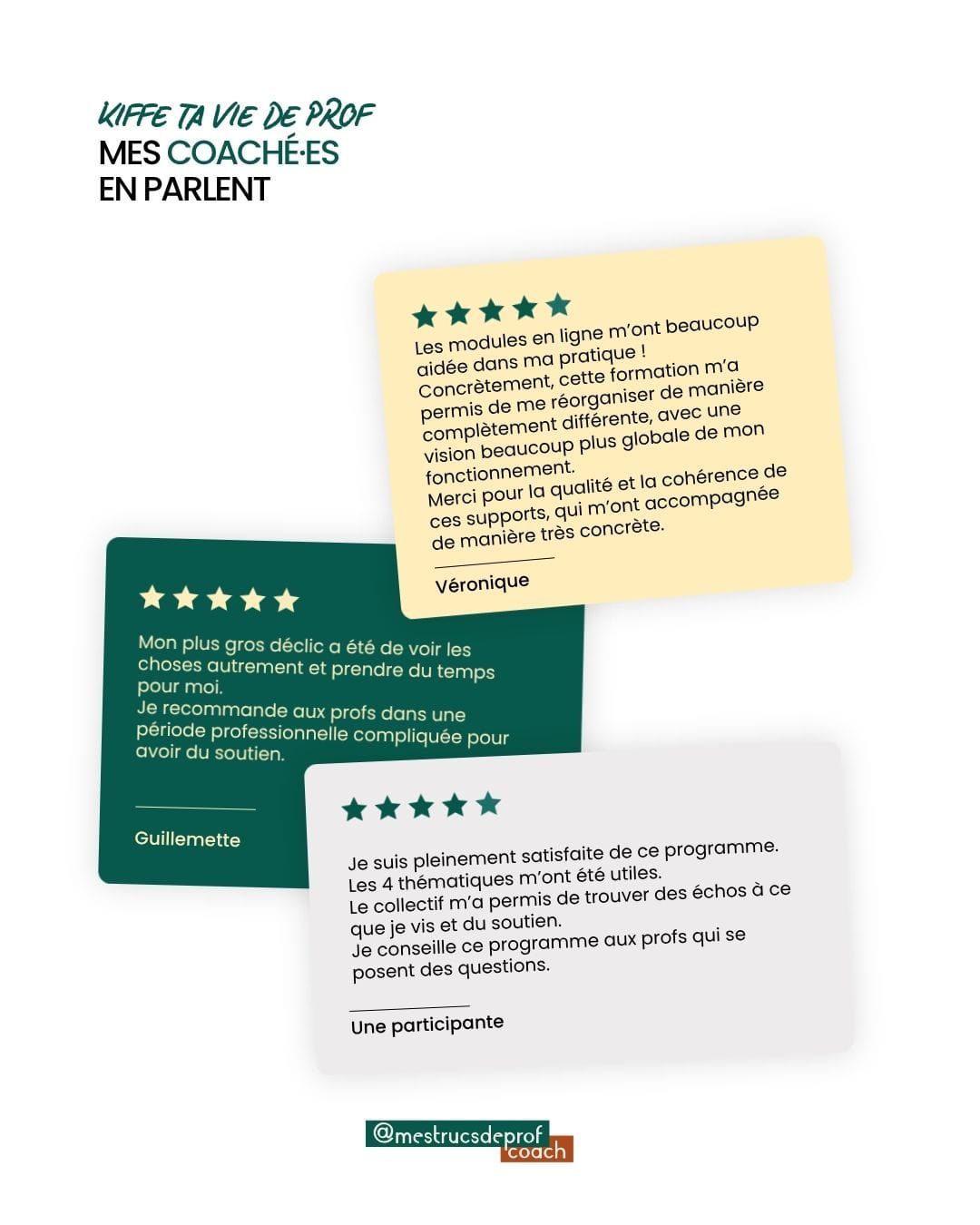 2 témoignanges de profs coaching collectif